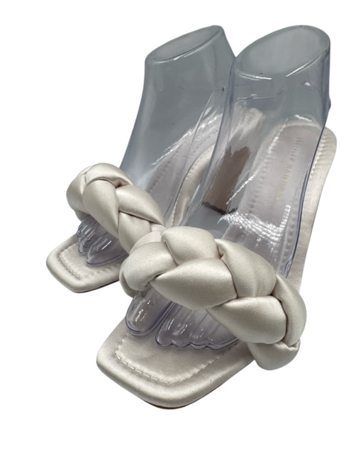 Loeffler Randall Shoe Size 8.5 White Textile Satin Braided Strap Mule Sandals White / 8.5