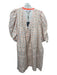 Hunter Bell Size S Cream & Orange Linen & Rayon Button Detail Pockets Dress Cream & Orange / S