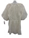 Frame Size S White Ramie Short Puff Sleeve Floral Eyelet Zip Pocket Mini Dress White / S