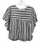 India Collection Emerson Fry Size XS Blue & White Cotton Short Sleeve Stripe Top Blue & White / XS