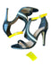 LAMB Shoe Size 6 Black & Yellow Leather open toe Strap Heels Black & Yellow / 6