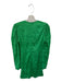Ganni Size 34 Green Polyester V Neck Long Sleeve Mini Dress Green / 34