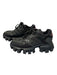 Prada Shoe Size 35 Black Rubber & Fabric Lace Up Low Top Sneaker Shoes Black / 35