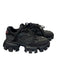 Prada Shoe Size 35 Black Rubber & Fabric Lace Up Low Top Sneaker Shoes Black / 35