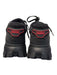 Prada Shoe Size 35 Black Rubber & Fabric Lace Up Low Top Sneaker Shoes Black / 35