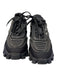 Prada Shoe Size 35 Black Rubber & Fabric Lace Up Low Top Sneaker Shoes Black / 35