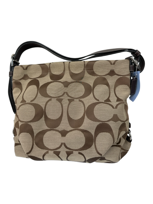 Coach Brown Canvas Monogram Adjustable Shoulder Bag Brown / Medium