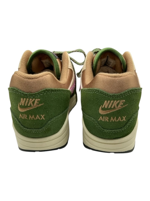 Nike Green, Purple & Tan Suede & Synthetic round toe color block Sneakers Green, Purple & Tan