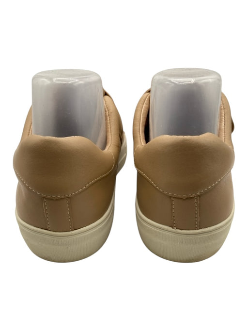 J Slides Shoe Size 10 Tan Leather round toe 2 Strap Velcro Low Top Sneakers Tan / 10