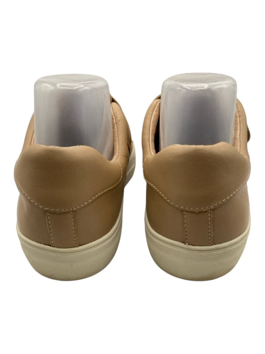 J Slides Shoe Size 10 Tan Leather round toe 2 Strap Velcro Low Top Sneakers Tan / 10