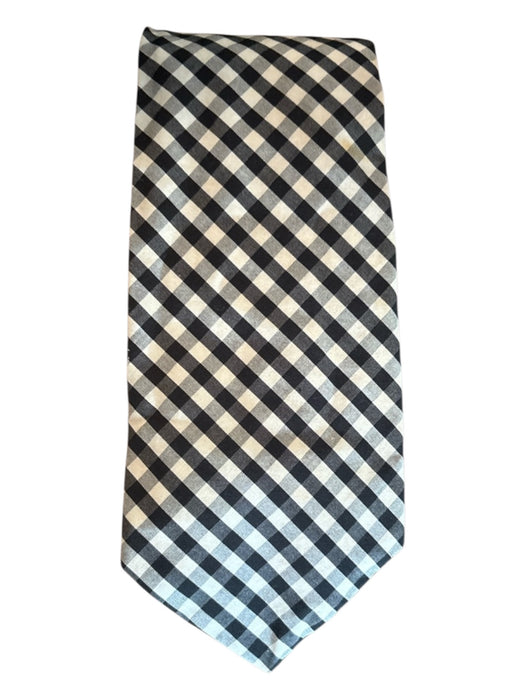 Polo AS IS Black & Tan Silk Plaid Plaid Men's Tie Black & Tan