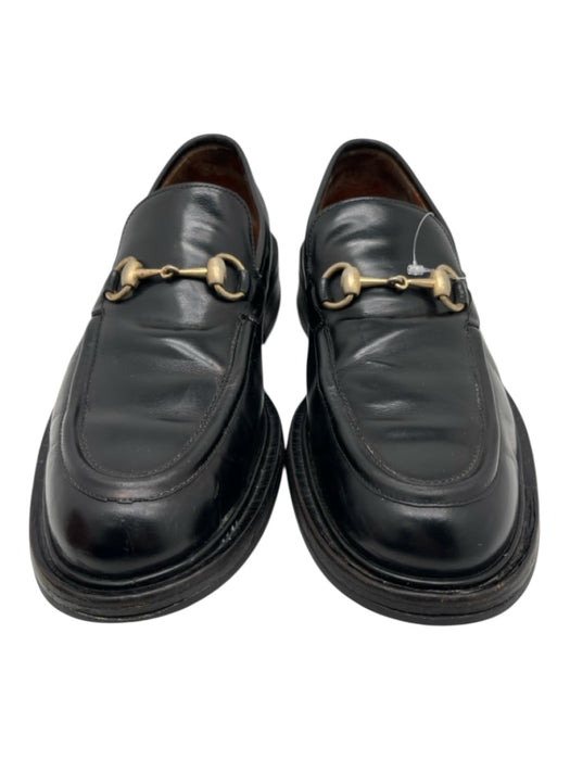 Gucci Shoe Size 8.5 Black Leather Solid Loafer Stacked Heel Men's Shoes Black / 8.5