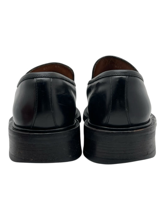 Gucci Shoe Size 8.5 Black Leather Solid Loafer Stacked Heel Men's Shoes Black / 8.5