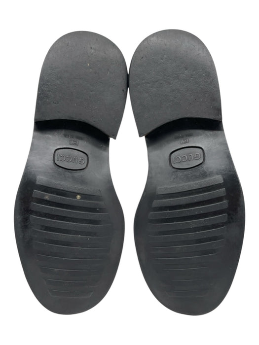 Gucci Shoe Size 8.5 Black Leather Solid Loafer Stacked Heel Men's Shoes Black / 8.5