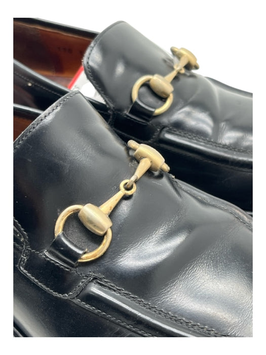 Gucci Shoe Size 8.5 Black Leather Solid Loafer Stacked Heel Men's Shoes Black / 8.5