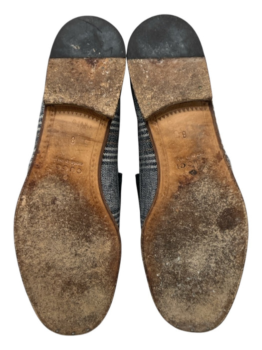 Gucci Shoe Size 8 Gray & Blue Canvas Plaid Dress Men's Shoes Gray & Blue / 8