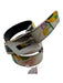 Gucci AS IS White & Multi All Over Print Men's Belt White & Multi