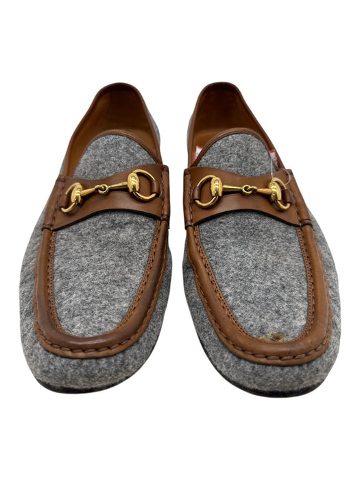 Gucci Shoe Size 8 AS IS Brown & Gray Horsebit loafer Men's Shoes Brown & Gray / 8