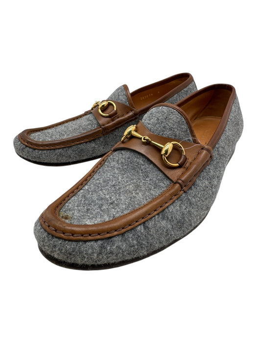Gucci Shoe Size 8 AS IS Brown & Gray Horsebit loafer Men's Shoes Brown & Gray / 8