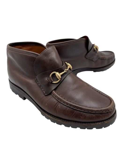 Gucci Shoe Size 7.5 AS IS Brown Leather Horsebit Boot Men's Shoes Brown / 7.5