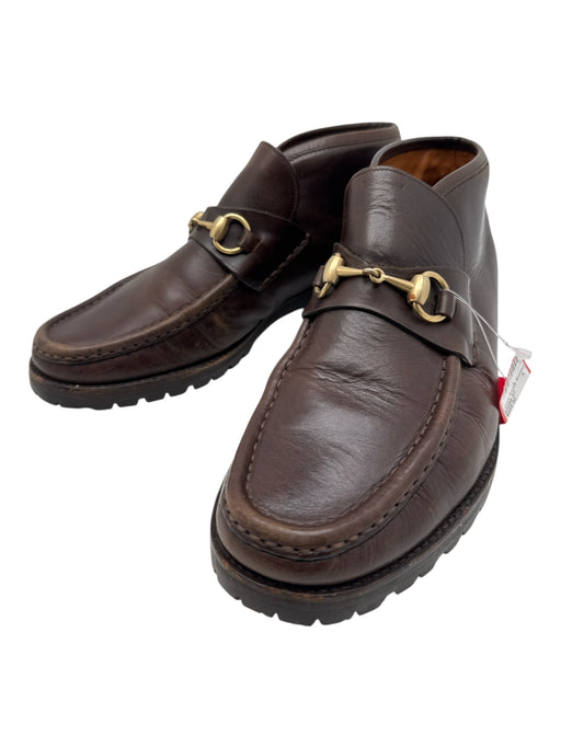 Gucci Shoe Size 7.5 AS IS Brown Leather Horsebit Boot Men's Shoes Brown / 7.5