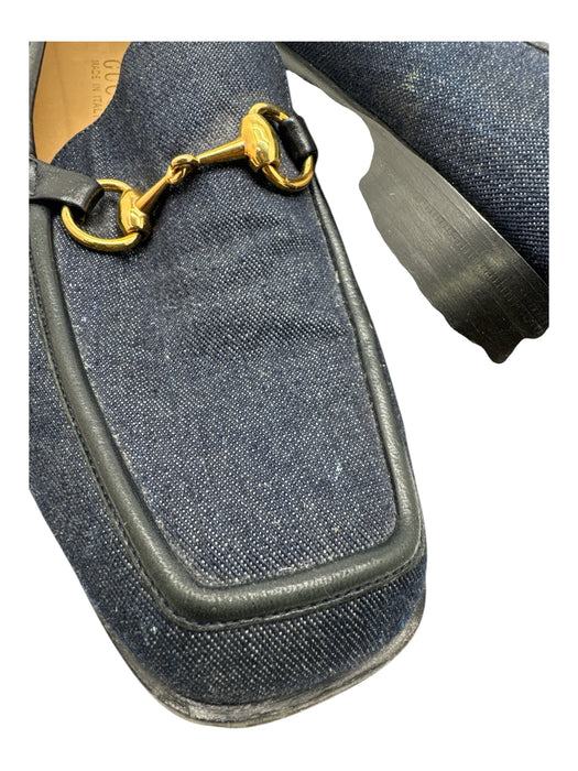 Gucci Shoe Size 10 AS IS Blue & Black Horsebit loafer Men's Shoes Blue & Black / 10