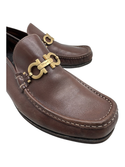 Ferragamo Shoe Size 8.5 AS IS Brown Leather Horsebit loafer Men's Shoes Brown / 8.5
