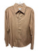 Prada Size 15.5 Beige Cotton Solid Button Down Men's Long Sleeve Shirt Beige / 15.5