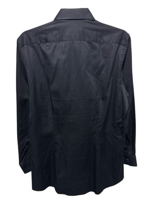 Gucci Size 15.5 Black Cotton Button Down Men's Long Sleeve Shirt Black / 15.5