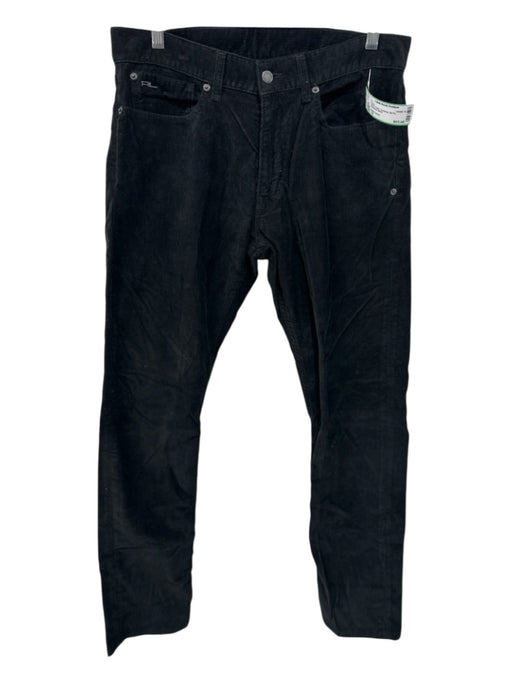 Ralph Lauren Size 32 Black Cotton Corduroy Zip Fly Men's Pants Black / 32