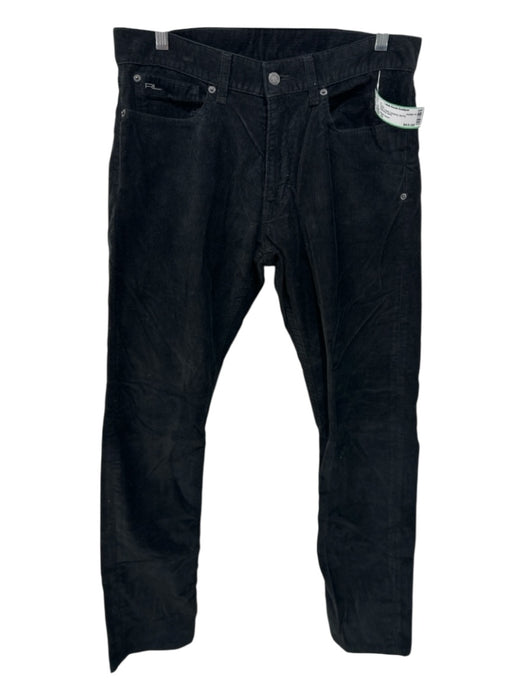 Ralph Lauren Size 32 Black Cotton Corduroy Zip Fly Men's Pants Black / 32