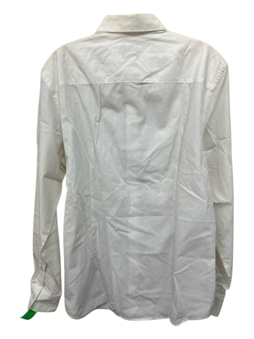 Versace Collection Size 40 White & Blue Cotton Stripe Detail Long Sleeve Shirt White & Blue / 40