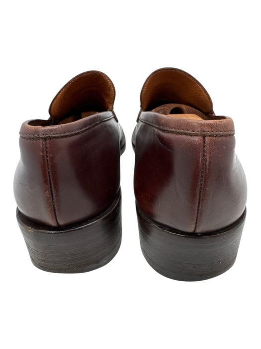 Gucci Shoe Size 7.5 Brown Leather Horsebit Square Toe Stacked Heel Men's Shoes Brown / 7.5