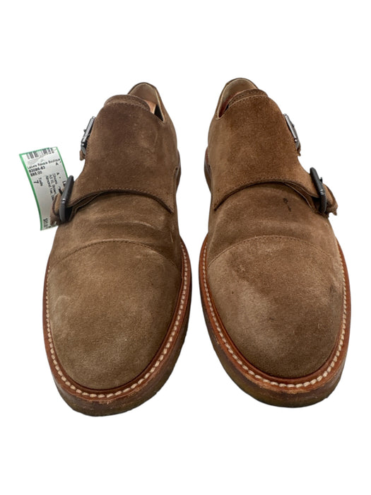 Tods Shoe Size 7 AS IS Brown Suede Double Monk Almond Toe Stacked Heel Shoes Brown / 7