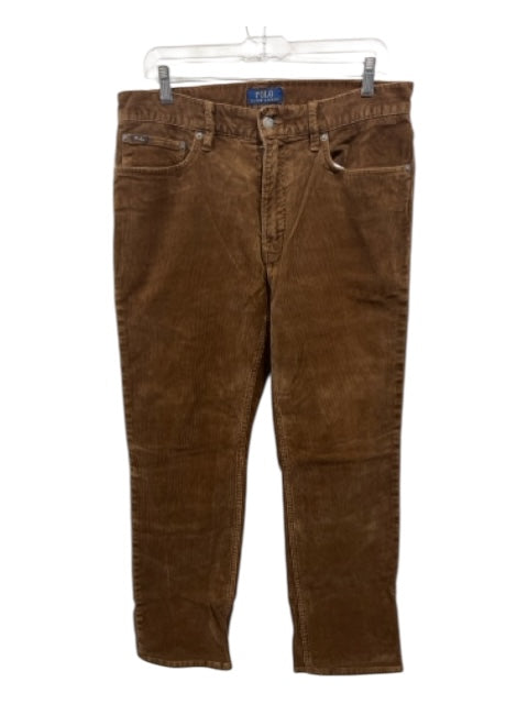 Polo Ralph Lauren Size 32 Brown Solid Zip Fly Men's Pants Brown / 32