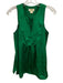 Maeve Size 0 Green Polyester Sleeveless Satin V Neck Top Green / 0