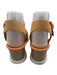 Sorel Shoe Size 8 Tan & Peach Suede Wood Heel Platform Ankle Strap Sandals Tan & Peach / 8