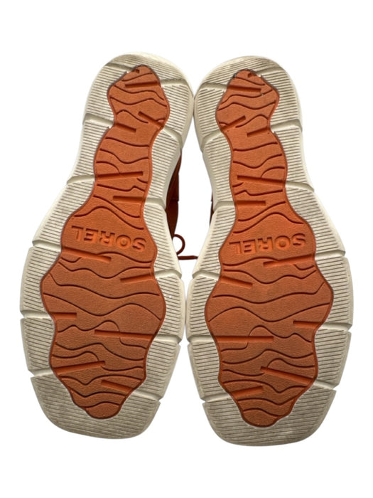 Sorel Shoe Size 8 Orange & Tan Suede & Wood Platform Caged Open Toe Sandals Orange & Tan / 8
