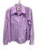 A Shirt Thing Size S Light Purple Cotton Long Sleeve Split Neck Collar Top Light Purple / S