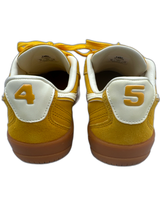 Happy Birds Day Shoe Size 6.5 Yellow, Cream, Brown Suede Lace Up Sneakers Yellow, Cream, Brown / 6.5