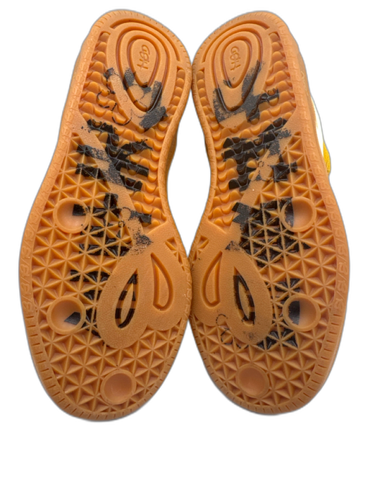 Happy Birds Day Shoe Size 6.5 Yellow, Cream, Brown Suede Lace Up Sneakers Yellow, Cream, Brown / 6.5