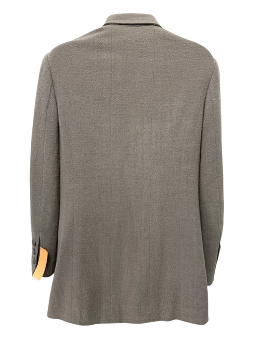 Chanel Boutique Size 42 Beige Wool & Polyacrylic Logo Buttons Collar Jacket Beige / 42