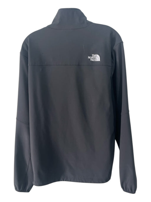 The North Face Size L Black Synthetic Solid Zip UP Men's Jacket Black / L