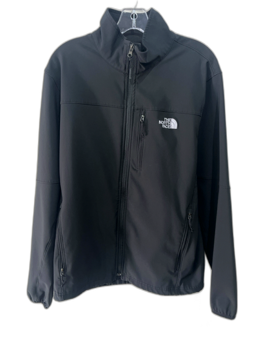 The North Face Size L Black Synthetic Solid Zip UP Men's Jacket Black / L