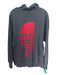 The North Face AS IS Size M Gray & Red Cotton Blend logo Hoodie Men's Jacket Gray & Red / M