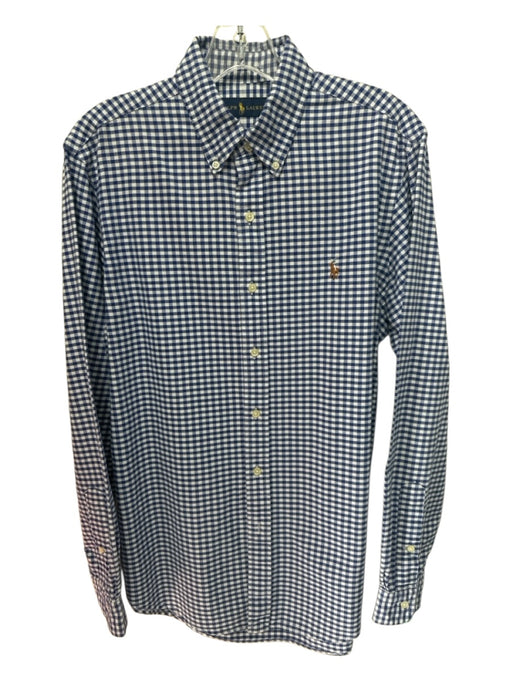 Ralph Lauren Size M Blue & White Cotton Gingham Button Up Long Sleeve Shirt Blue & White / M