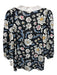 Smith & Quinn Size Small Black, White & Multi Polyester Blend Floral V Neck Top Black, White & Multi / Small