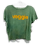 Mother Superior Size M Green & Yellow Cotton & Linen Short Sleeve Text Top Green & Yellow / M