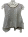 Free People Size S Beige & Silver Cotton & Polyester Metallic Top Beige & Silver / S