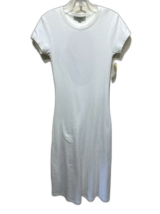 ALLSAINTS Size 6 White Cotton Short Sleeve Open Back Maxi Dress White / 6